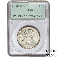 1918 Illinois Half Dollar PCGS MS66