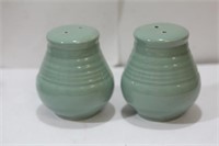 A Pair of Celadon Salt and Pepper Shakers