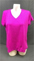 Rbx Reebox Workout Tshirt Sz Xl Pink Striped