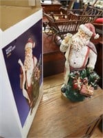 "Santa with List" figurine, 21" high by Possible