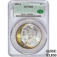 1885-O CAC Morgan Silver Dollar CAC MS66