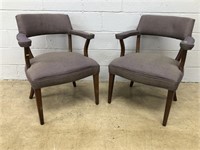 (2) Upholstered Waiting Room Arm Chairs