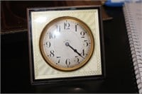 Art Deco Guilloche Travel Clock