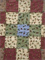 Flannel Quilt Hand Made 62''x84''