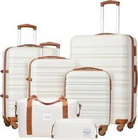 Set of 6 Luggage Carry on Suitcase with Wheels
