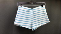 Calvin Klein Shorts Sz S/p White W/ Blue Stripes