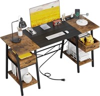 47 Inch Computer Desk with 2 Wooden Drawers