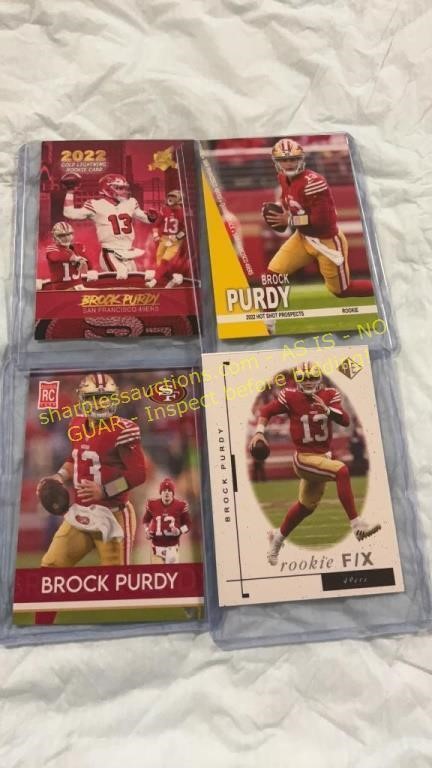 4 Brock Purdy Rookie Football Cards