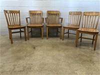 (5) Oak Chairs