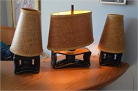 Set of 3 MCM Lamps