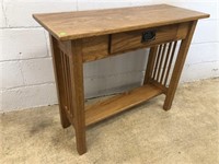 Modern Rectangular Oak 1-drawer End Table