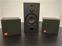 Harmon Kardon sub woofer and 2 JBL speakers