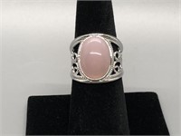 Silver Ring with Light Pink Stone