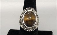 Tiger's Eye and Silver Ring