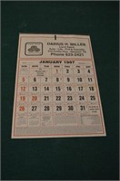 Vintage State Farm  Advertising Calendar 1997