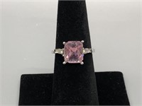 Really Nice Pink Zirconia and Diamond Ring