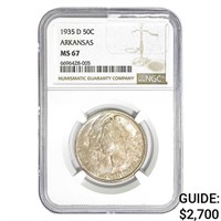 1935-D Arkansas Half Dollar NGC MS67