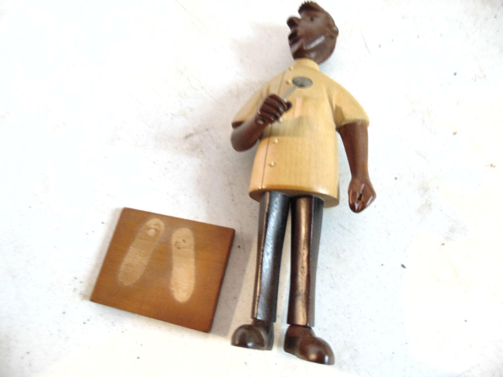 Wood Figurine of a Dentist - Wood Base needs glue