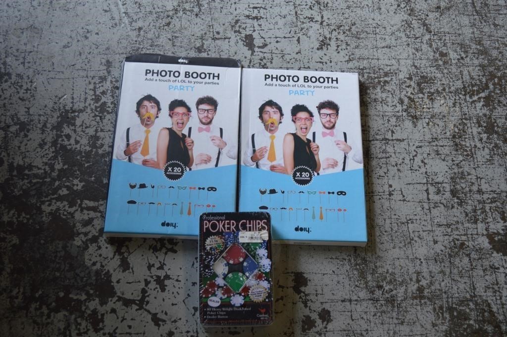Photo Booth Lot and Poker Chips