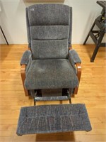 Blue reclining rocking chair (La-Z-Boy)