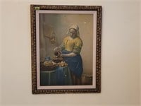 29" x 23" The Milkmaid Vermeer