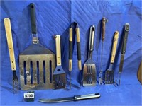 Outdoor Grilling Tools, Forks, Turners, Tongs,