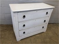 Wooden Painted 3-drawer Dresser