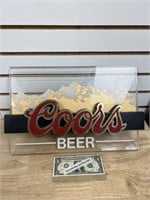 Vintage Coors beer lighted advertising sign