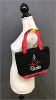 Nwot Lunch Tote Says I Love Books Red/black