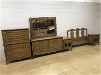 5 Pc. French Provincial Bedroom Suite