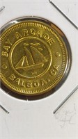 Bay arcade Balboa, California token