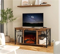 HOOBRO Fireplace TV Stand with Led Lights and Powe
