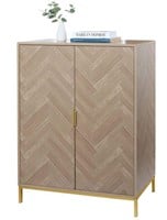 Anmytek 2 Door Wood Accent Storage Cabinet, 43" H