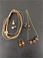 Two Handmade Necklace & Earring Sets
