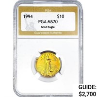 1994 $10 1/4oz. Gold Eagle PGA MS70