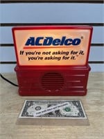 Vintage AC Delco lighted advertising sign Radio