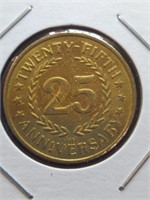 1976 25th anniversary token. Evergreen food