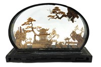Chinese Handmade Cork Wood Diorama Display