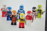 Eight character race car Lego style building