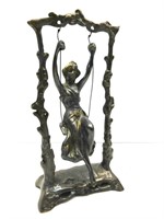 Art Nouveau Auguste Moreau Bronze Lady On Swing