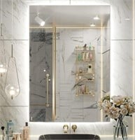 Keonjinn LED Bathroom Mirror, 24" x 36", Anti-fog,