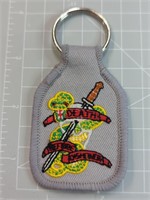 Death before dishonor embroidered keychain
