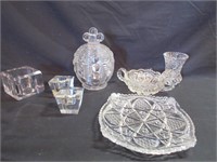 Mid-Cent. Glass Candy Dishes & Bowles