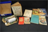 Vintage Cook Books & Mirro Cookie & Pastry Press