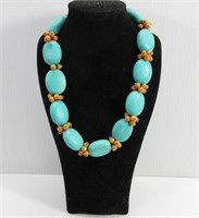 Turquoise, Necklace 17.5"L