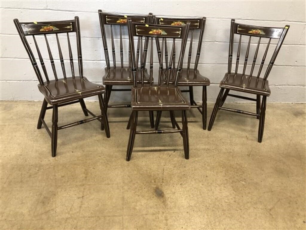 Set of 4 Plank Seat Side Chairs