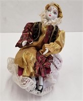 Porcelain Clown/Pierrot Music Box