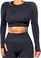 Women Seamless Long Sleeve Yoga XS