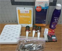 Lot of cake decorating items, face mask,