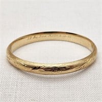 14K Gold Hinged Bangle Bracelet 1974